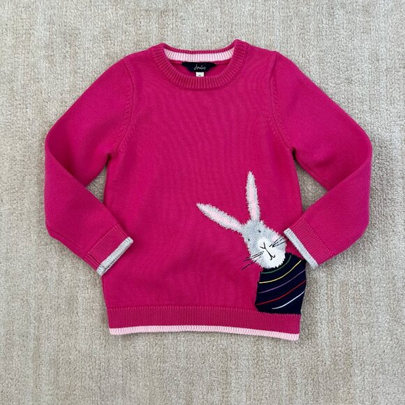 Joules Other - Joules Girls GeeGee Bunny Pink Cotton Jumper Sweater 5